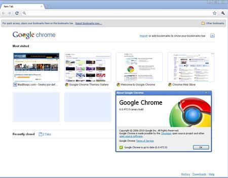 Google Chrome 13.0.778.0 Canary