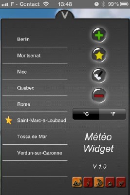 Meteo Widget v1.11 [iPhone/iPod Touch]