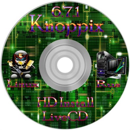 KNOPPIX 6.7.1 Live System i386 + x86 x64 (2xCD+1�DVD)