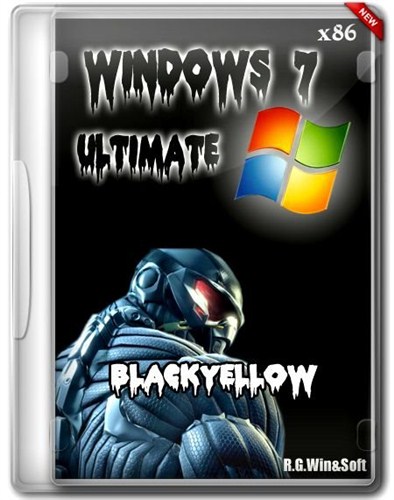 Windows 7 Ultimate x86 SP1 Black&Yellow by R.G.Win&Soft + WPI (2012/Rus)