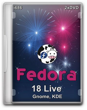 Fedora 18 Live (Gnome, KDE) [i686] (2xDVD)