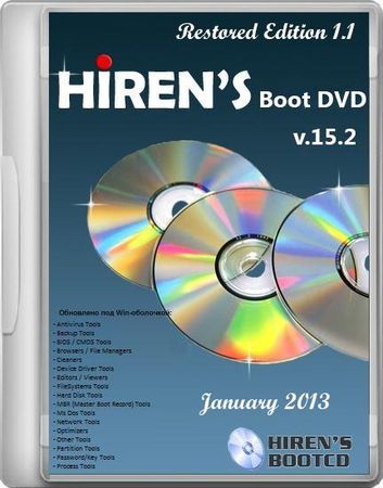 Hiren's Boot DVD 15.2 Restored Edition 1.1 (January 2013)