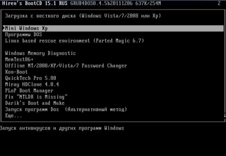 Hiren's BootCD 15.1 Standart | Full (with Fix by Lexapass 02.2013)