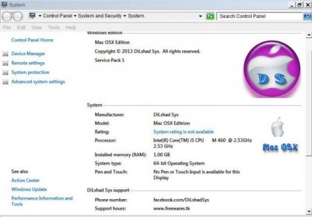 Windows 7 Ultimate Mac OSX edition 2013 by DiLshad Sys (X86/X64)