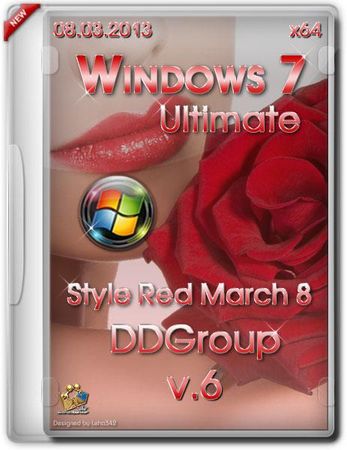 Windows 7 Ultimate SP1 x64 Style Red March 8 DDGroup v.6 (RUS/08.03.2013) 