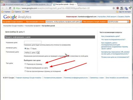 ��������� �������� Google Analytics �� ���� �� ������������� (2011)