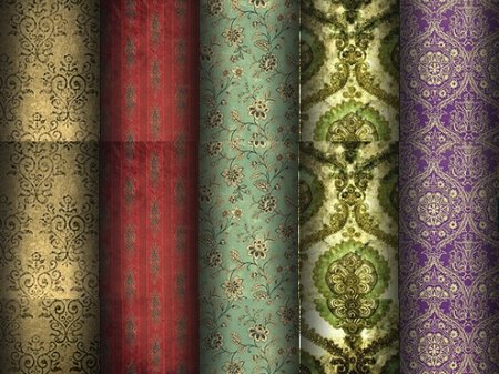 Collection of antique oriental texture with patterns