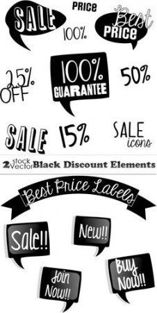 Vectors - Black Discount Elements