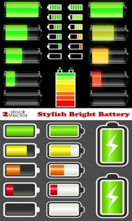 Vectors - Stylish Bright Battery