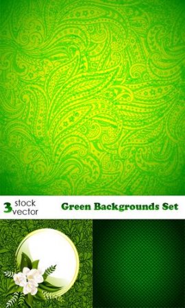 Vectors - Green Backgrounds Set