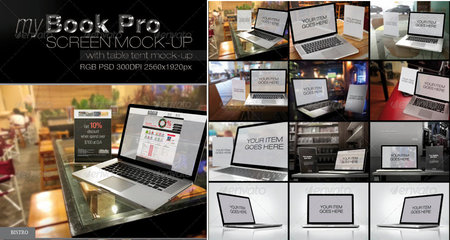 PSD - GraphicRiver - myBook Pro Screen Mock-up