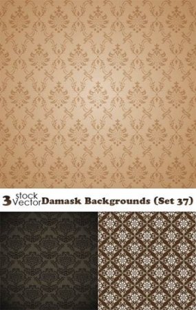 Damask Backgrounds (Set 37) Vectors