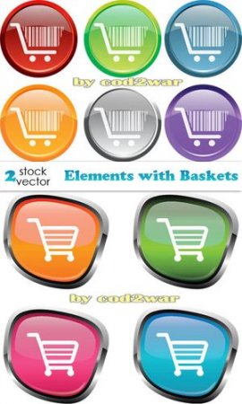  Elements with Baskets - Vectors