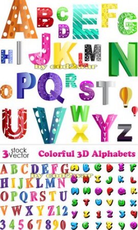 Colorful 3D Alphabets - Vectors