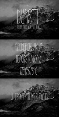 Fonts - Dunste An Ultra Thin Web Font TTF, EOT, WOFF, SVG, OTF, HTML, CSS