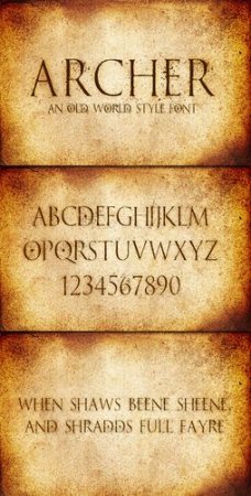 Fonts - WeGraphics - Archer  An Old World Style Font Face