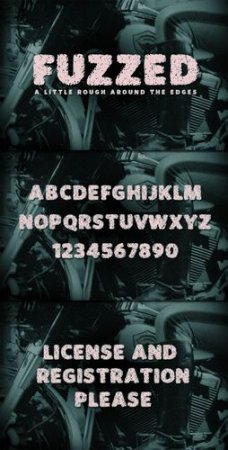 Fonts - WeGraphics - Fuzzed: A Rough Edged Font Face