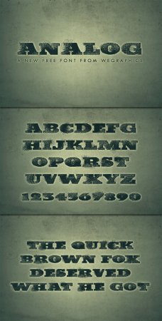 Fonts - WeGraphics - Analog: A Grunge Font From WeGraphics