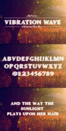 Fonts - WeGraphics - Vibration Wave  A Distorted Font Face