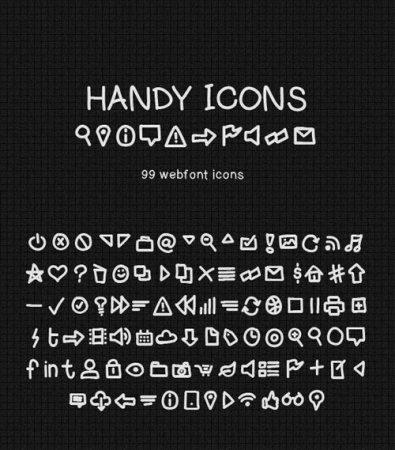 Fonts - WeGraphics - Handy Icons  Web Font Kit