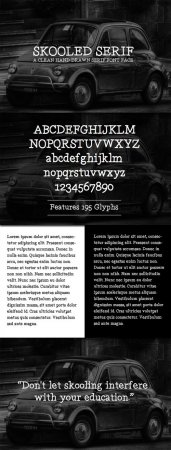 Fonts - WeGraphics - Skooled Serif  A Hand Drawn Web Font