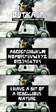 Fonts - WeGraphics - OutKast  A Rebellious Hand Drawn Font Face