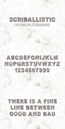 Fonts - WeGraphics - Scriballistic  A Free Scribbled Font Face