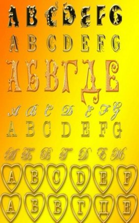 Fonts - Gold fonts for Photoshop