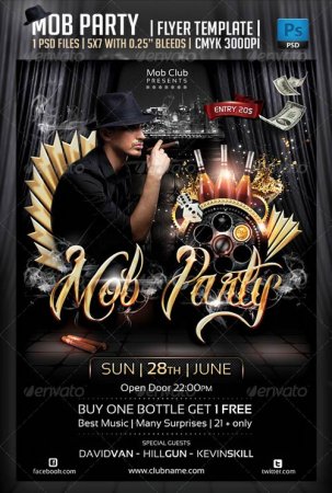 PSD - GraphicRiver Mob Party Flyer Template