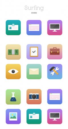 PSD - WeGraphics - Surfing Icons