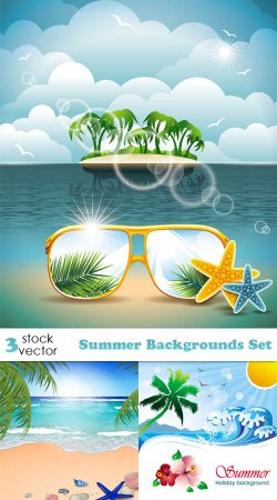 Vectors - Summer Backgrounds Set