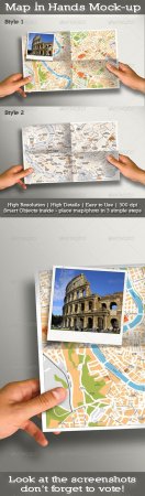 PSD - GraphicRiver Map In Hands Mock-up