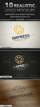 PSD - GraphicRiver 10 Realistic Logo Mockups