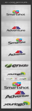 PSD - 3D Logo Mockups Vol. 2