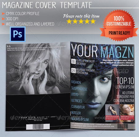 PSD - Magazine Cover Template Vol.6