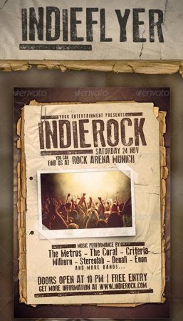 PSD - Indie Rock Festival Flyer