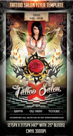 PSD - Tattoo Salon Flyer Template