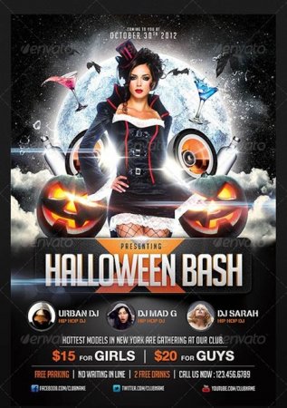 PSD - Halloween Bash Flyer Template