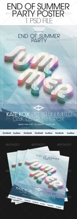 PSD - End of Summer Party Poster 7