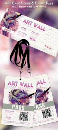 PSD - Art Expo Ticket and Event Pass Template