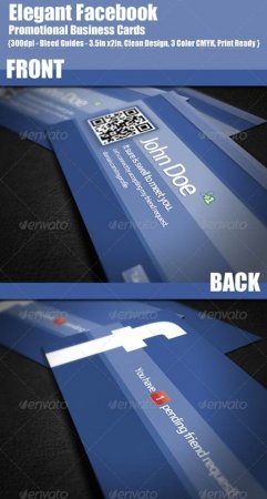 PSD - Facebook Promotional Business Cards