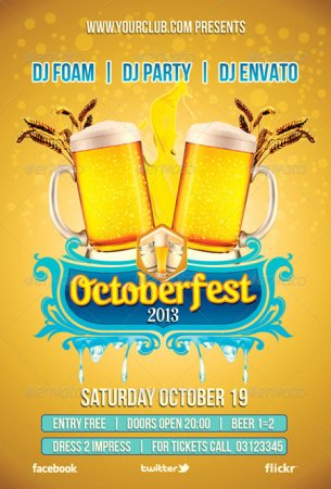 PSD - Flyer Template Octoberfest 5487280