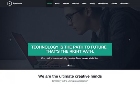 Templates - Aventador - One Page Bootstrap Theme