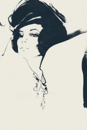 ART - Image of woman on old postcard 14