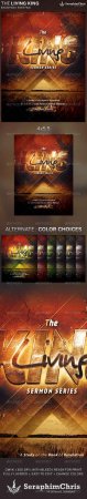 The Living King: Church Flyer Template