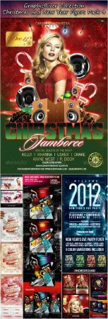 Christmas and New Year Flyers Collection Pack 4