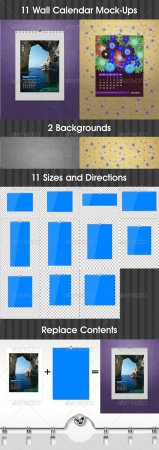11 Wall Calendar Mock-Ups