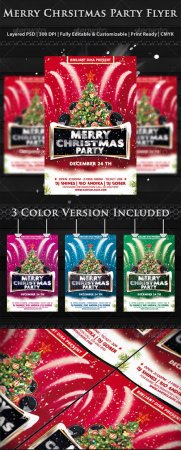 Merry Christmas Party Flyer Templates