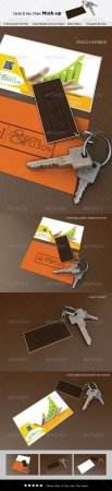 PSD - Cards  Key Chain Mock-up