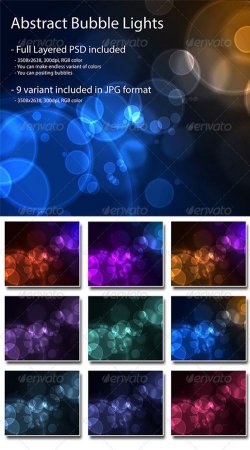 PSD - WEB 2.0 Abstract Bubble Lights Background Pack